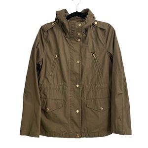 Love Tree Army Green Military Utility Jacket With Gold Hardware Size Medium